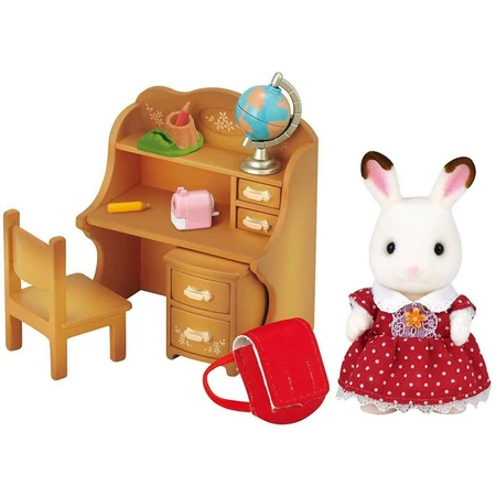 Sylvanian Csoki Nyuszi hugi íróasztal szettes