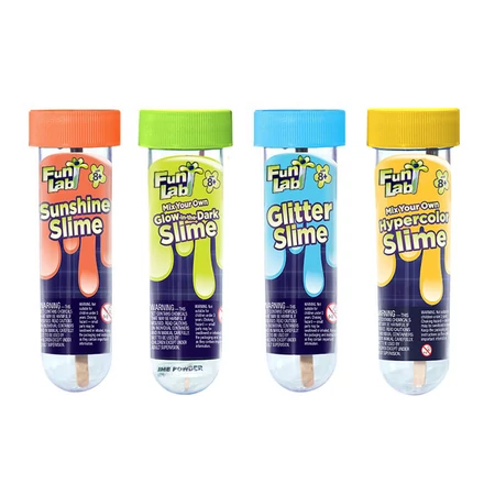 Fun Labs slime kémcsőben, többféle