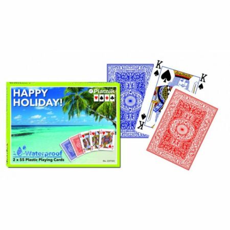 Happy holiday plasztik römi kártya, 2x55 lapos
