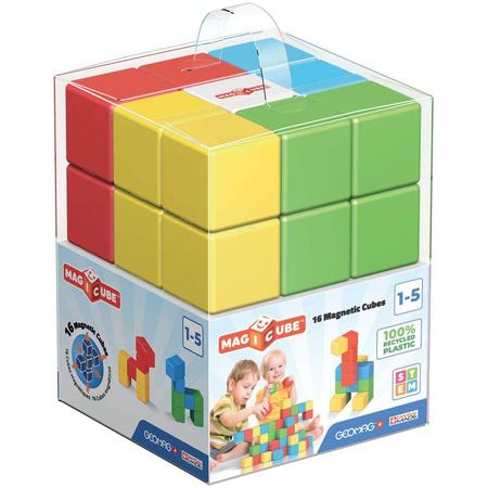 Geomag MagiCube 16 db-os mágneses építőkocka - Green Line