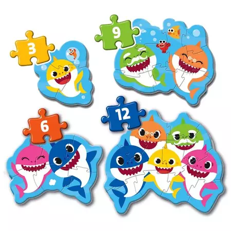 Baby Shark 3,6,9,12 db-os puzzle - Clementoni My First 20828