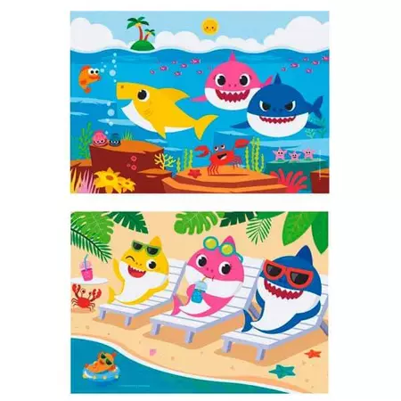 Baby Shark 2x20 db-os puzzle - Clementoni 24777