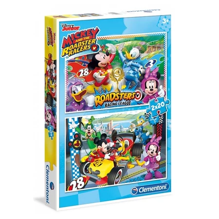 Mickey és az autóversenyzők 2 x 20 db-os puzzle - Clementoni 7034