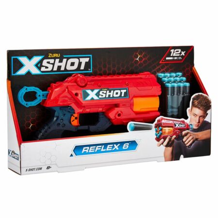 X-Shot Excel Reflex 6 lövetű szivacslövő fegyver - kétféle
