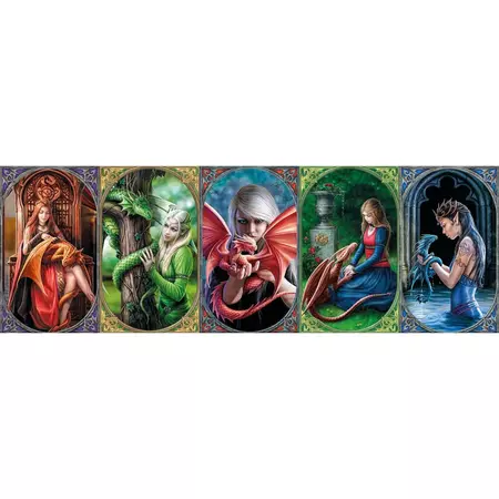 Anne Stokes Collection - Dragon Friendship 1000 db-os panoráma puzzle - Clementoni 39598