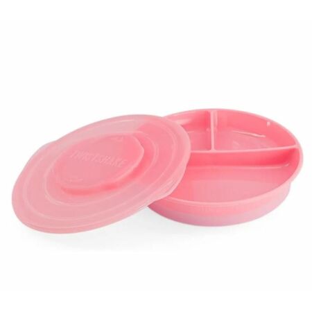 Twistshake Osztott tányér, pink