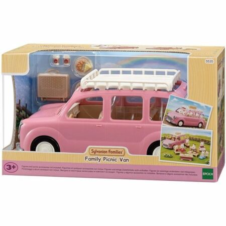Sylvanian Families Rózsaszín családi autó piknikező készlettel
