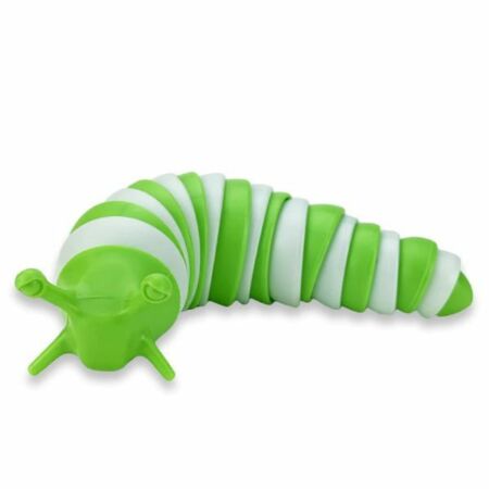 Slugzy fidget játék - zöld-fehér színben