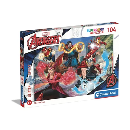 Csillámos Avangers puzzle (104)Clementoni