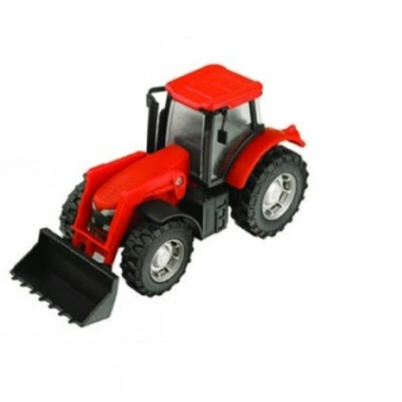 Teamsterz traktor kiegészítőkkel piros, 12 cm