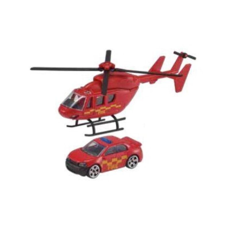 Teamsterz sürgősségi autó tűzoltó helikopterrel, 7 + 14 cm