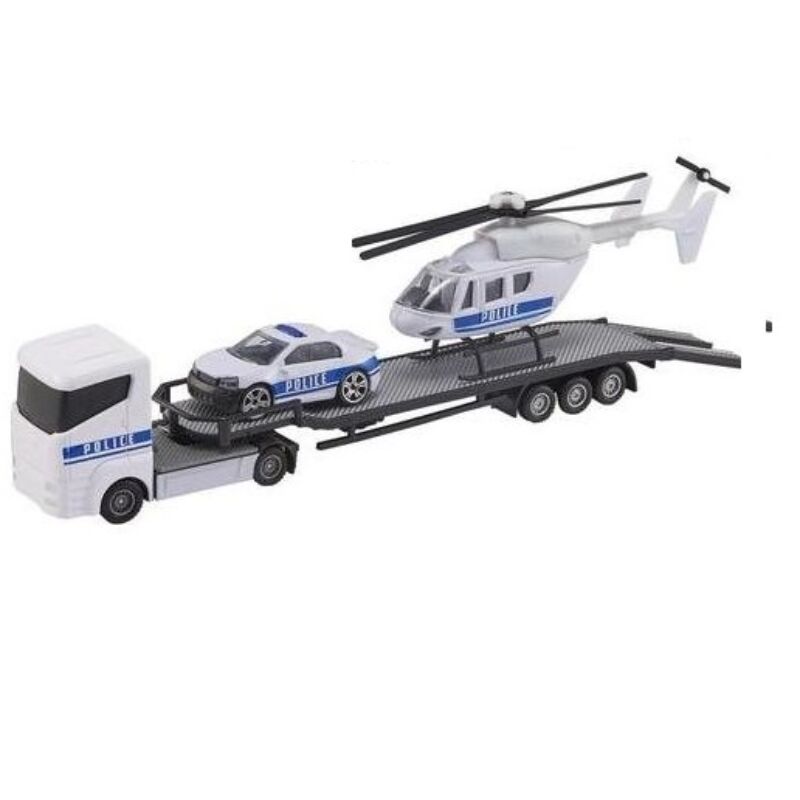Teamsterz rendőrségi jármű és helikopter-szállító, 27 cm
