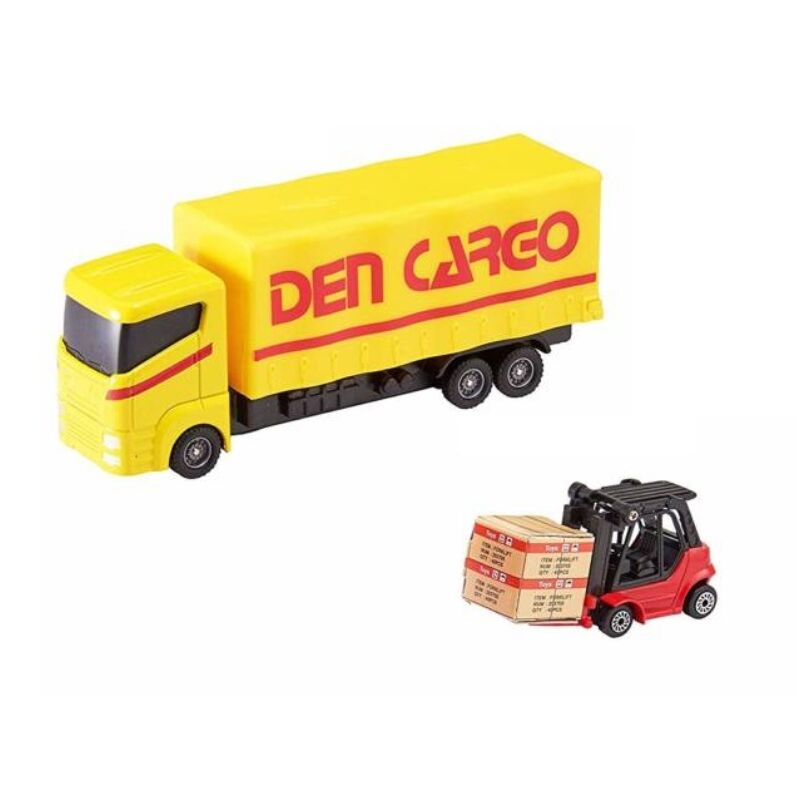 Teamsterz Den Cargo teherautó targoncával, 15 + 7 cm