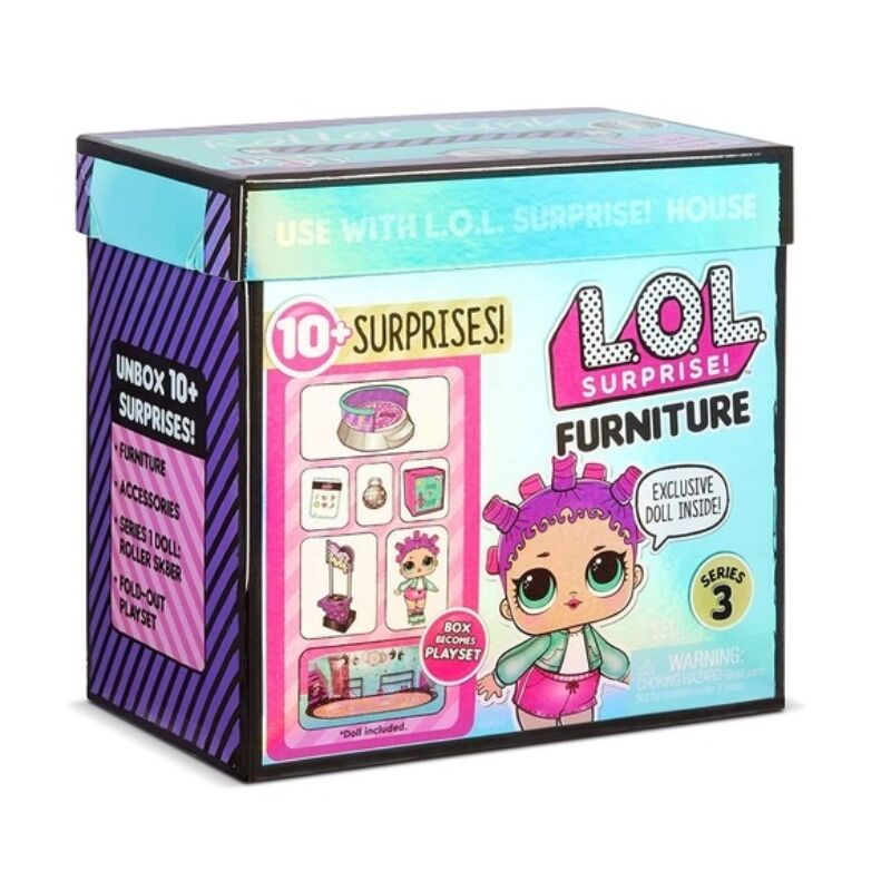 LOL Surprise Furniture S3 Roller Rink játékszett, babával és bútorokkal - Görkori pálya