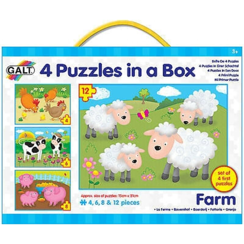 Galt 4 puzzle egy dobozban - farm állatok