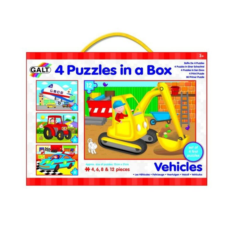 Galt - járművek 4 puzzle egy dobozban