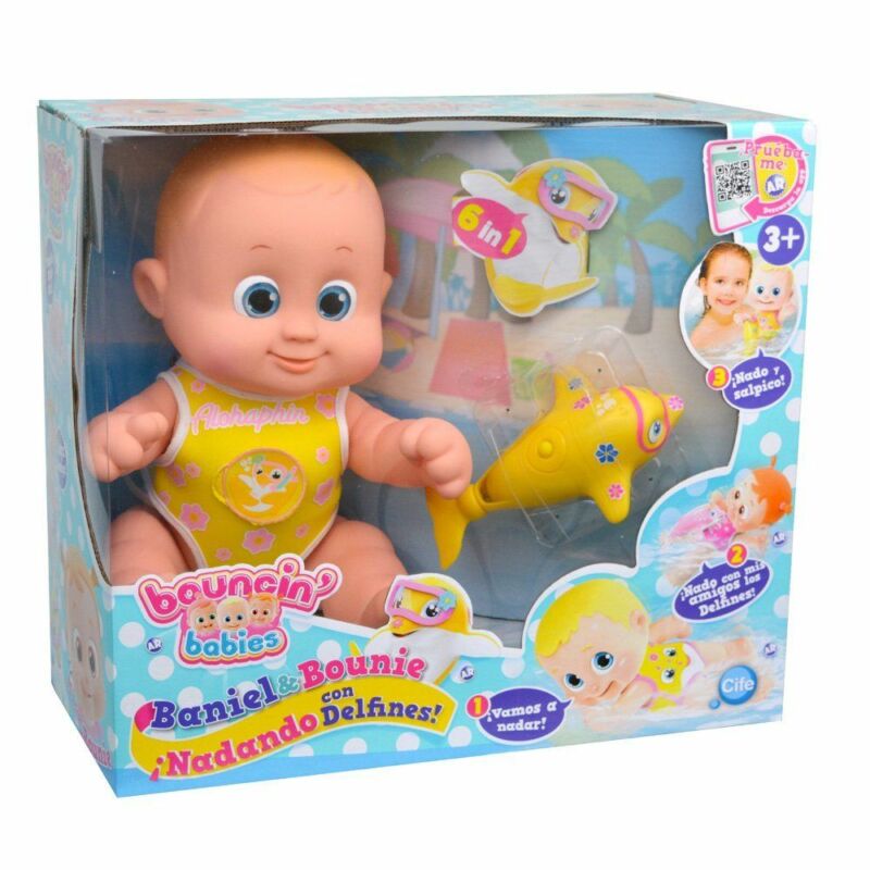 Bouncin' Babies - Delfinnel úszkáló baba - Baniel (fiú baba)