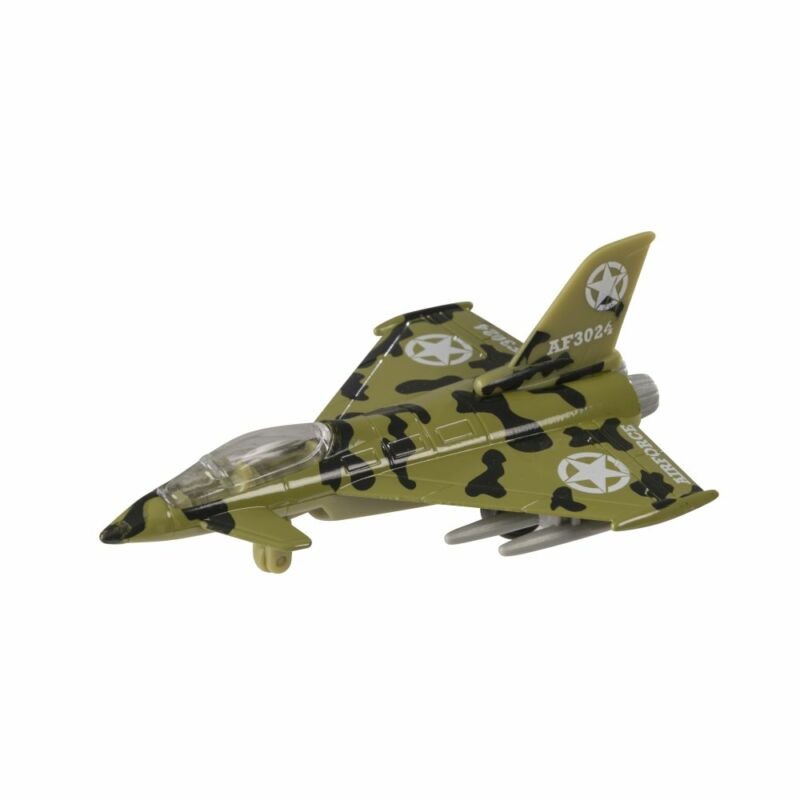 Fém vadászrepülőgép - Eurofighter 2000, oliva zöld/fekete