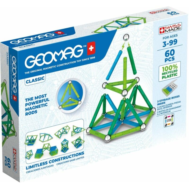 Geomag Green Line Classic 60 db-os mágneses építőjáték