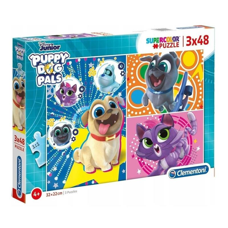 Kutyapajtik 3x48 db-os puzzle - Clementoni
