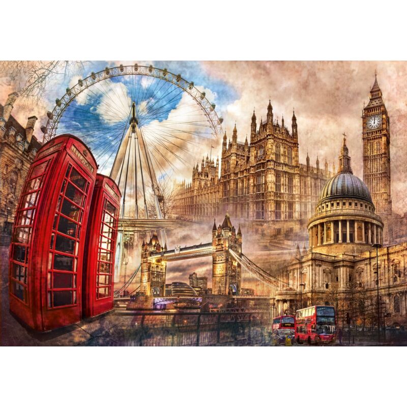 Vintage London 1500 db-os puzzle - Clementoni