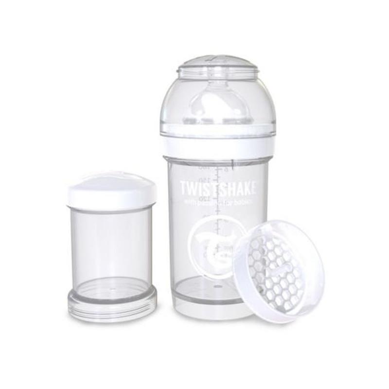 Twistshake Kólika elleni cumisüveg 180 ml-es, fehér