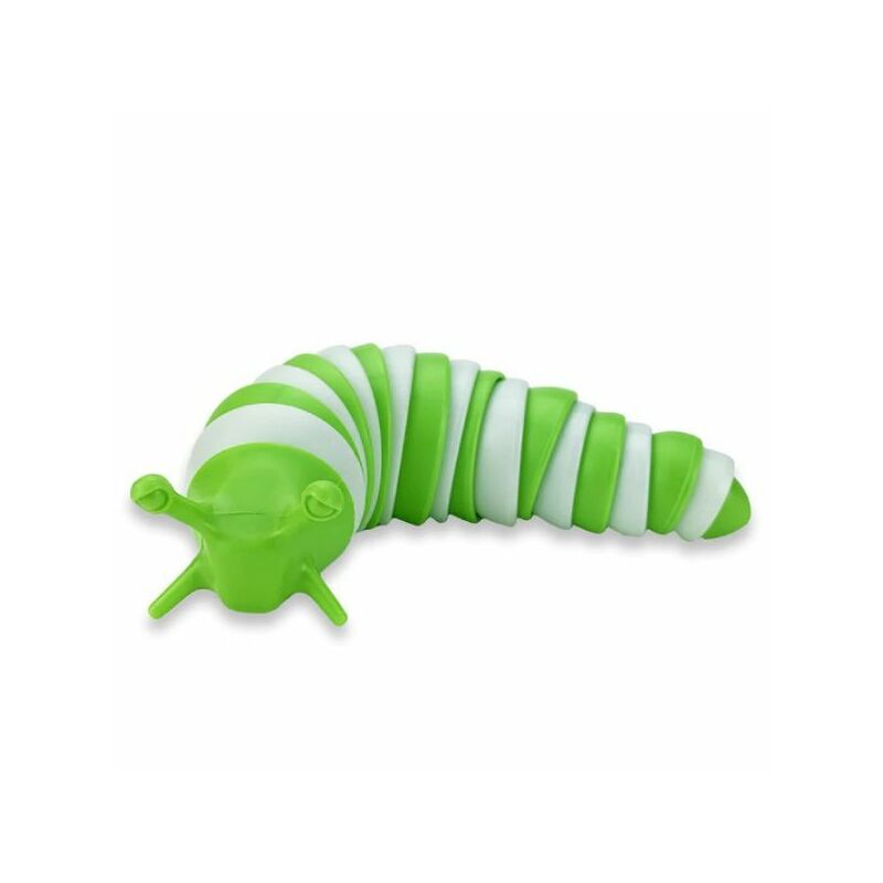 Slugzy fidget játék - zöld-fehér színben