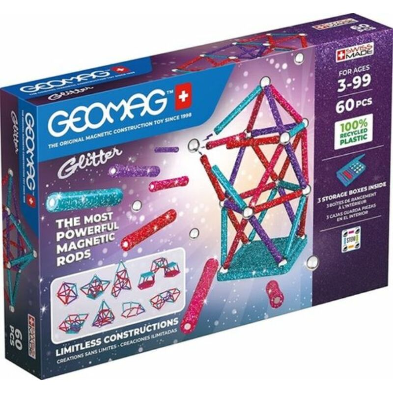 Geomag Glitter 60 db-os mágneses építőjáték