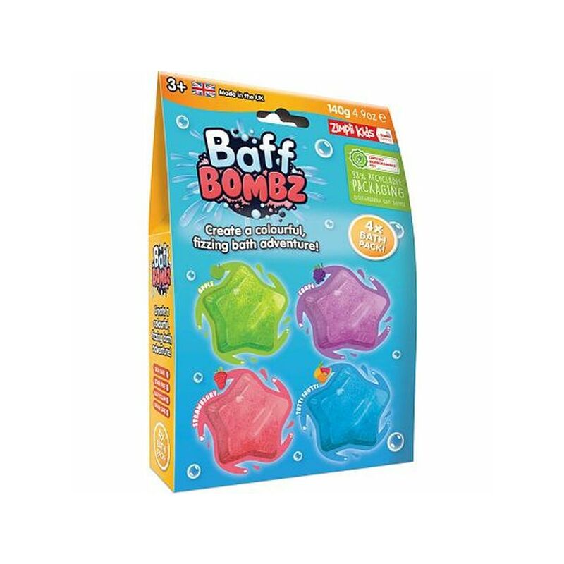 Baff Bombz - csillag formájú fürdőbomba 4x35g