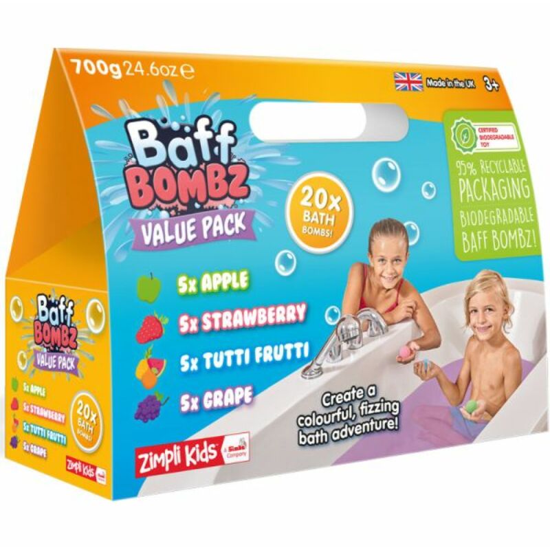 Baff Bombz - gyümölcsös fürdőbomba 20x35g, Zimpli Kids, GLL6706 ...