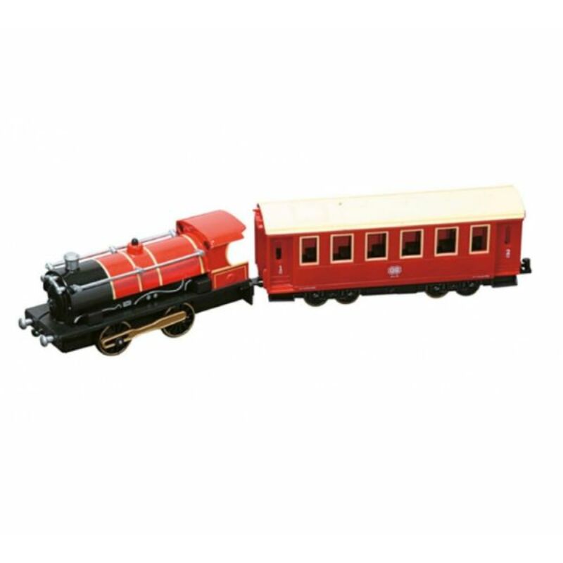 Teamsterz piros mozdony és vonat, hangot ad, 30 cm