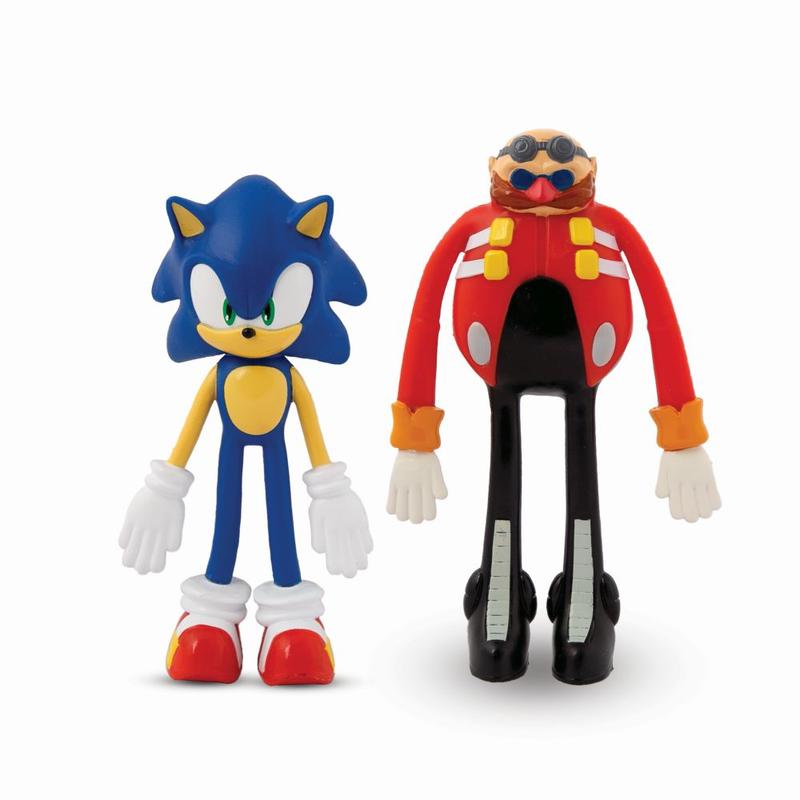 Bend-ems Sonic figura szett 2 db-os, Sonic vs. Dr. Eggman