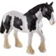 Kép 2/2 - Mojo Clydesdale ló fekete-fehér figura