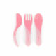 Kép 1/3 - Twistshake Tanuló evőeszköz készlet, pink