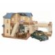 Kép 4/4 - Sylvanian emeletes nagy ház kocsibeállóval, családi autóval, bútorszettel, nyuszi figurával (5669)