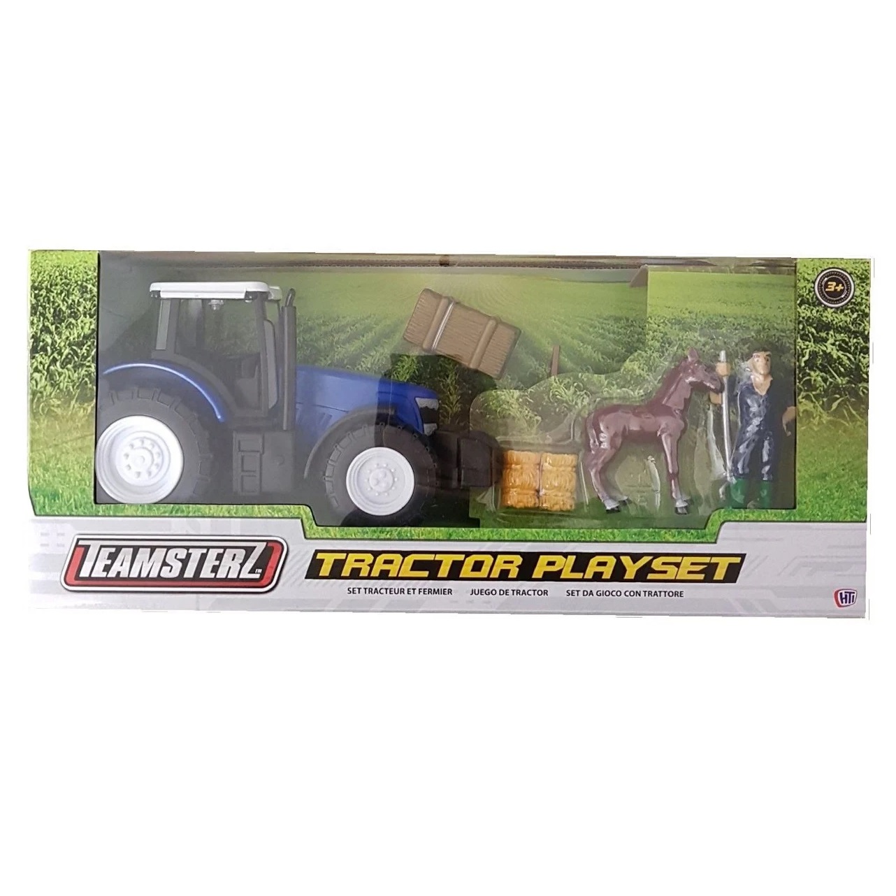 Teamsterz kék traktor játékkészlet, 18 cm