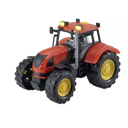 Teamsterz mezőgazdasági traktor piros, 17 cm