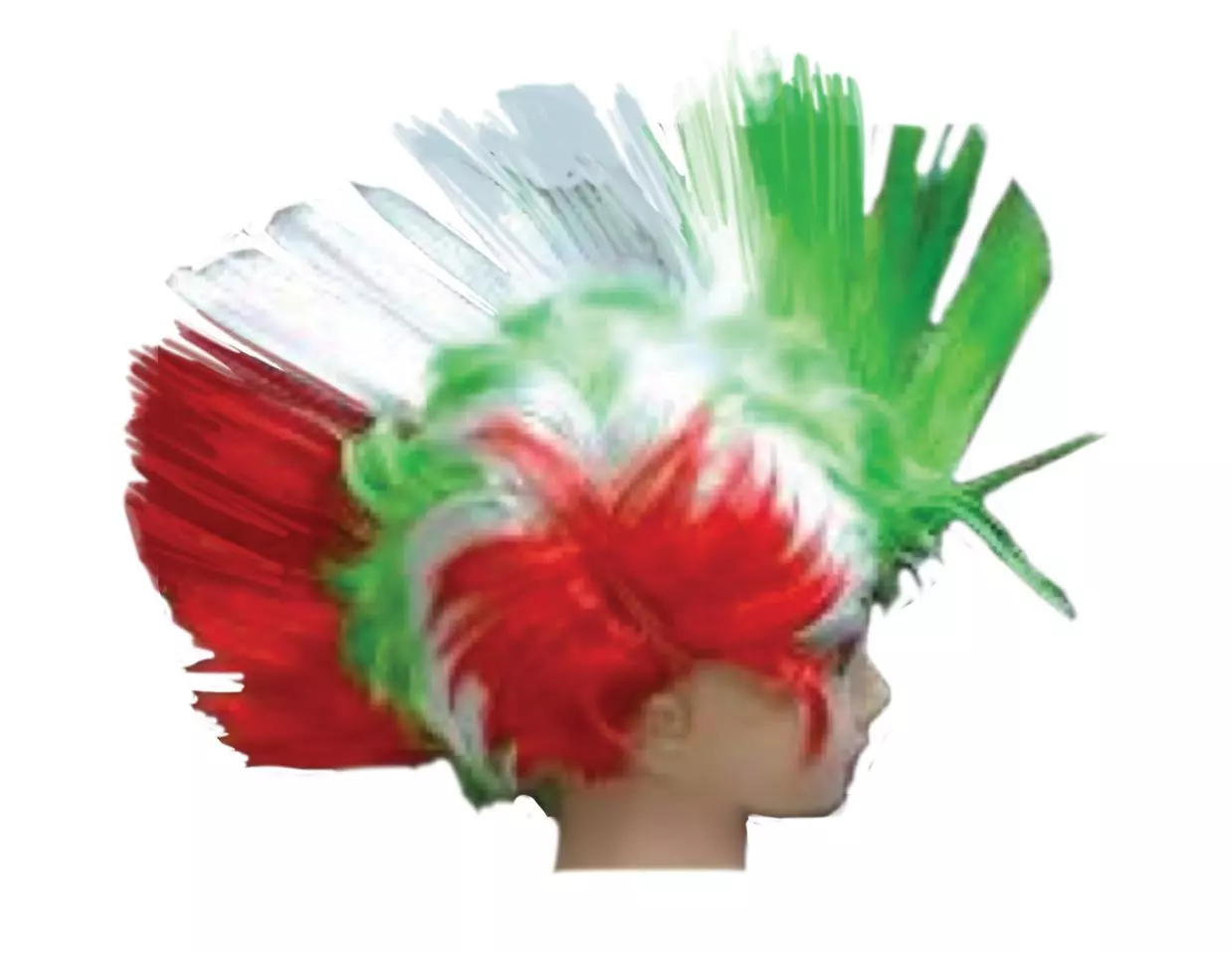 Magyar nemzeti színű indián paróka