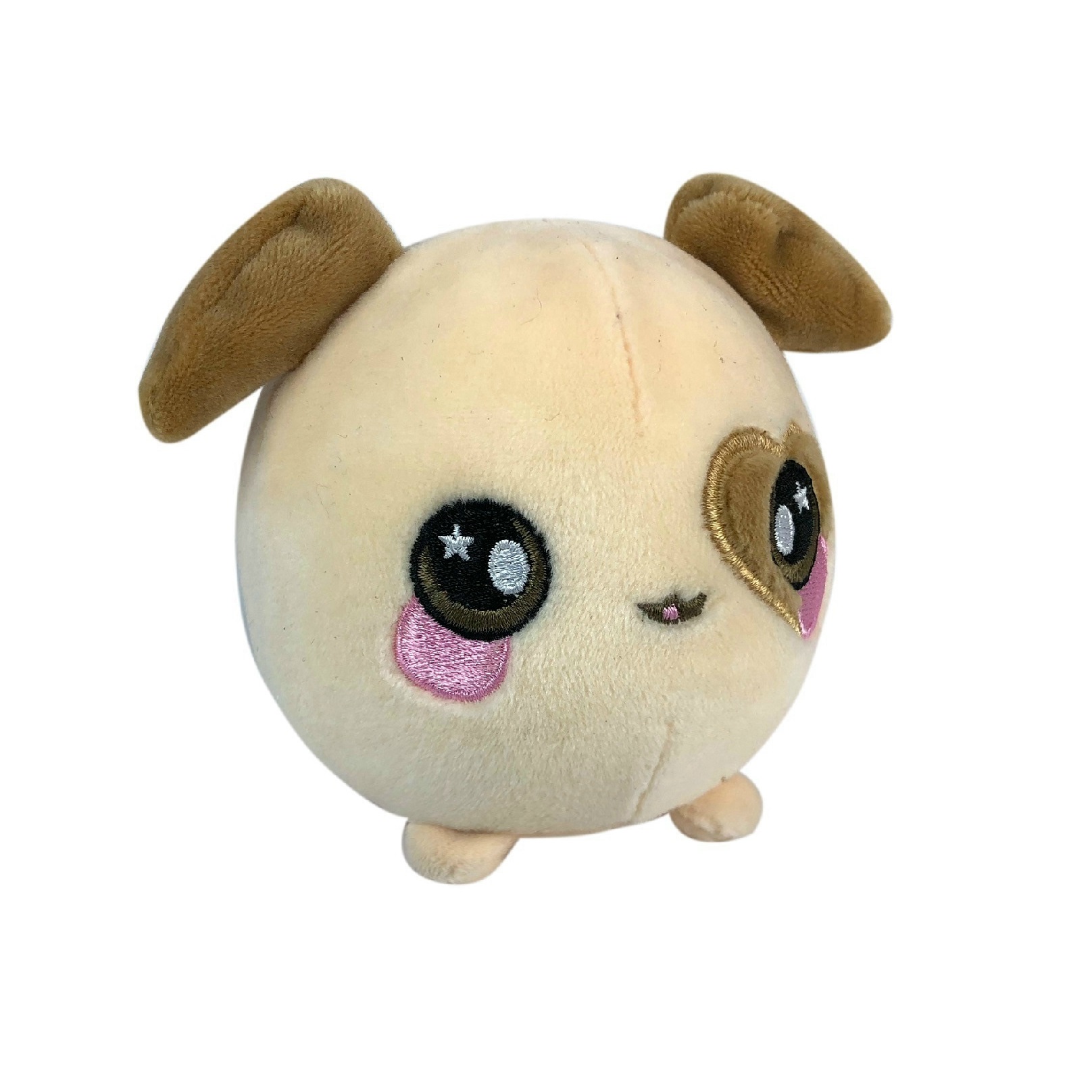 Squeezamals memóriahabos plüss figura 9 cm-es, bézs kutyus