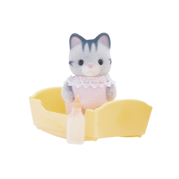 Sylvanian Szürke cica bébi