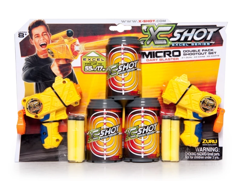 X-Shot Excel Micro mini szivacslövő játékpisztoly 2db + 3 db célpont doboz