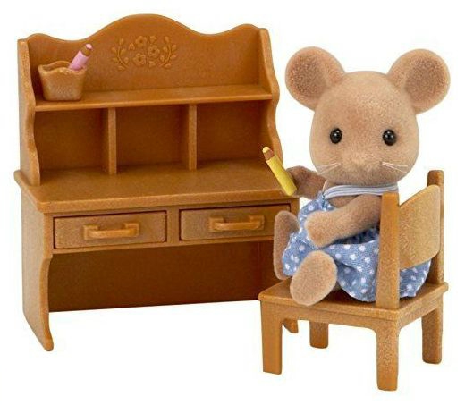 Sylvanian Families egér nővér íróasztallal