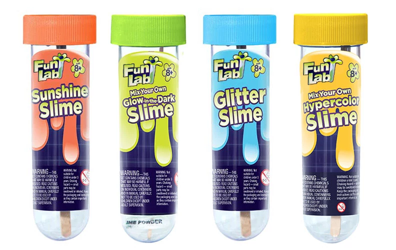 Fun Labs slime kémcsőben, többféle