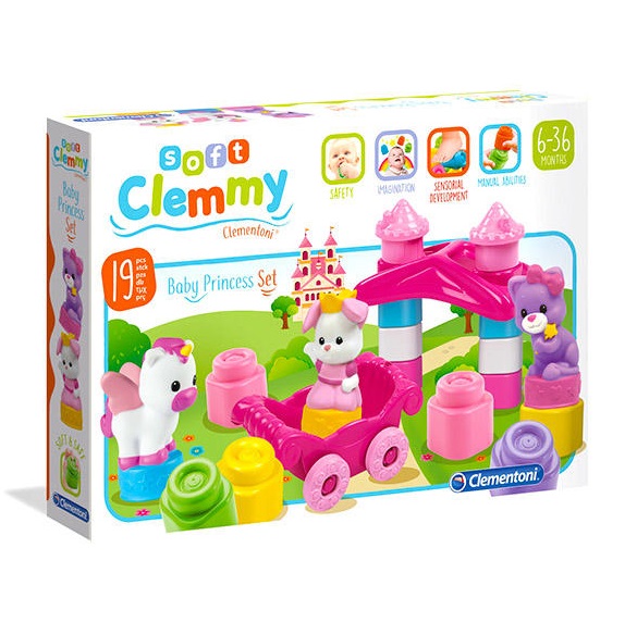 Clemmy Soft 19 db-os Hercegnő puha építőkocka