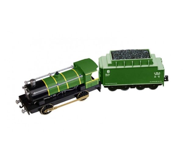 Teamsterz zöld mozdony és vonat, hangot ad, 30 cm